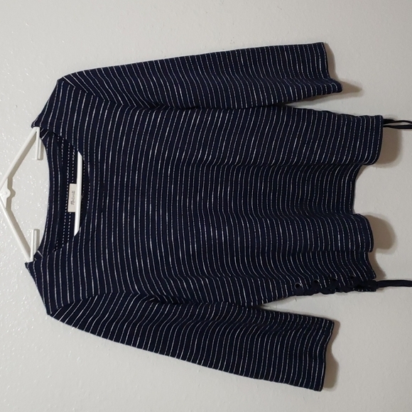 MADEWELL Striped Side-Lace Top, Size S - Picture 8 of 15